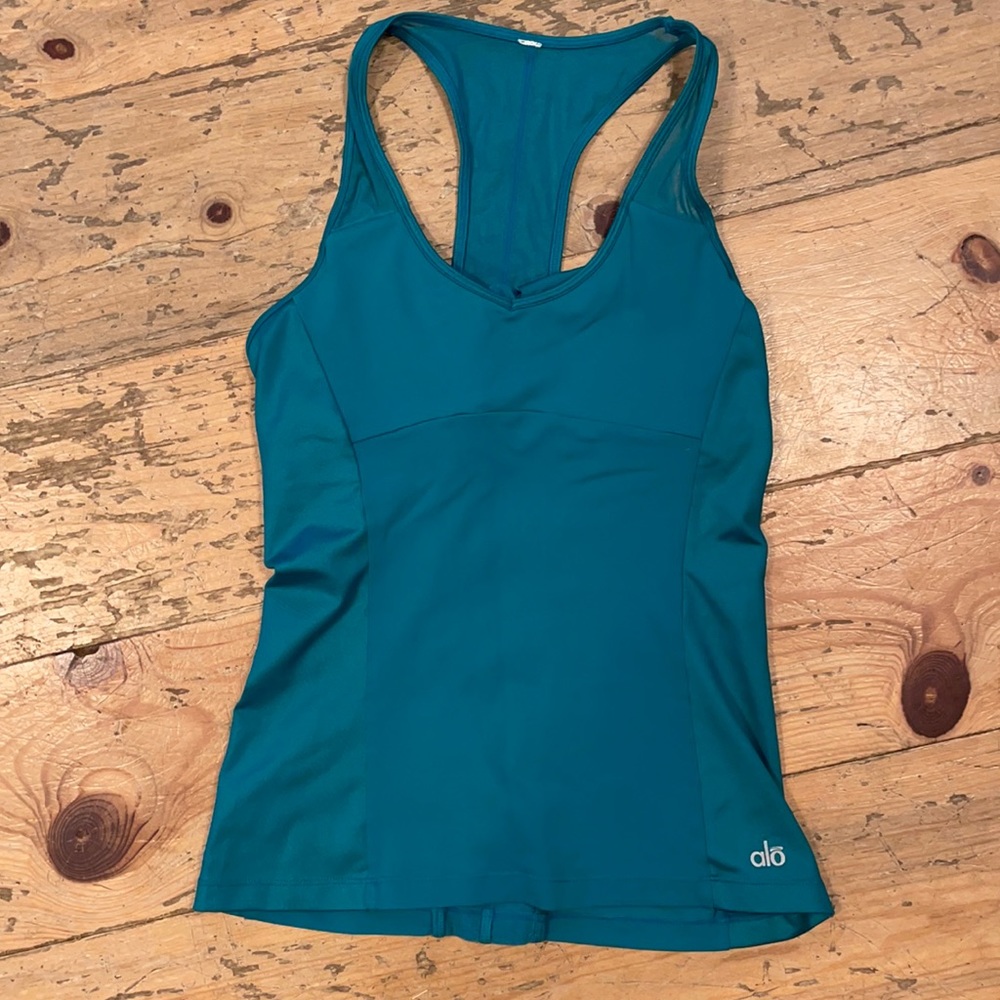 Alo Teal Racerback Yoga Top